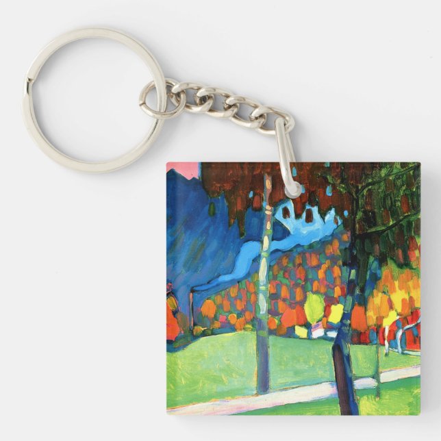 Kandinsky - Herbststudium in Oberau Schlüsselanhänger (Vorderseite)