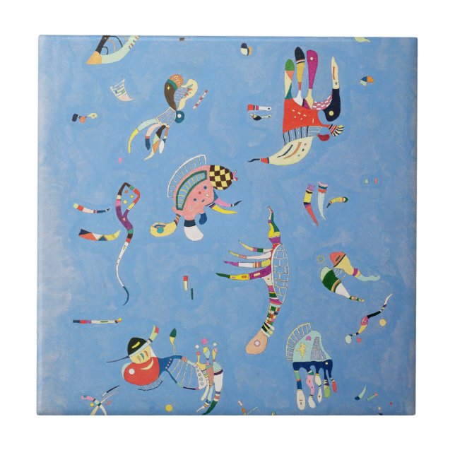 Kandinsky Himmel-Blau-Fliese Fliese (Vorderseite)