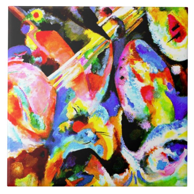 Kandinsky - Hochwasserimprovisierung Fliese (Vorderseite)