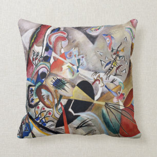 Kandinsky im grauen Wurfs-Kissen Kissen