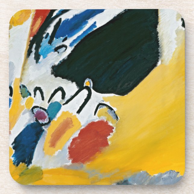 Kandinsky Impression III Konzert Abstrakte Malerei Getränkeuntersetzer (Vorderseite)