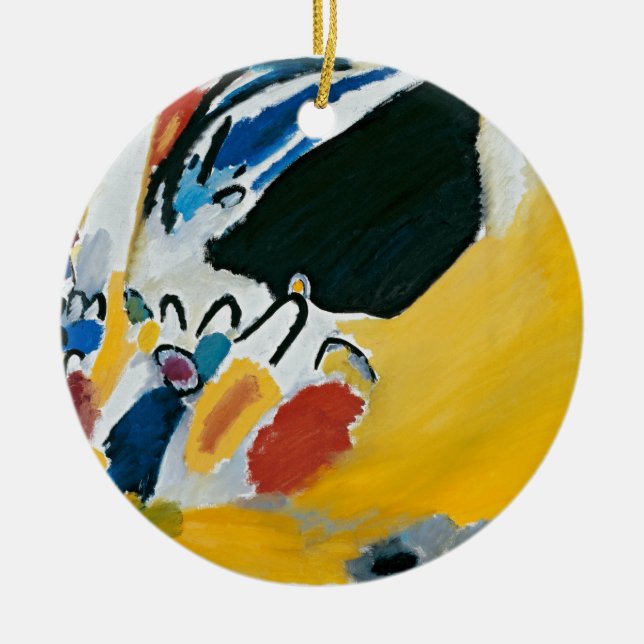 Kandinsky Impression III Konzert Abstrakte Malerei Keramikornament (Vorne)