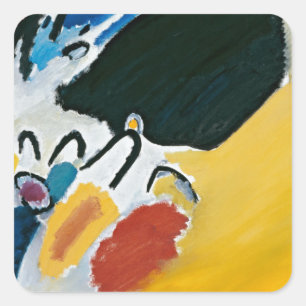 Kandinsky Impression III Konzert Abstrakte Malerei Quadratischer Aufkleber