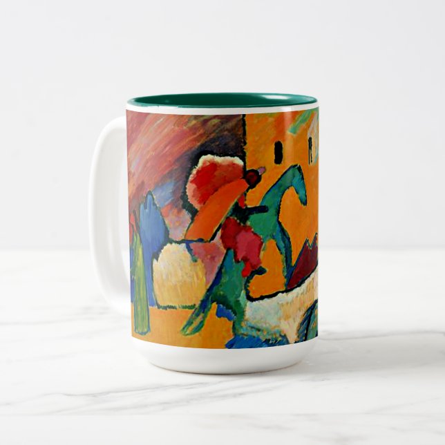 Kandinsky - Improvisation 3 Zweifarbige Tasse (Vorderseite Links)