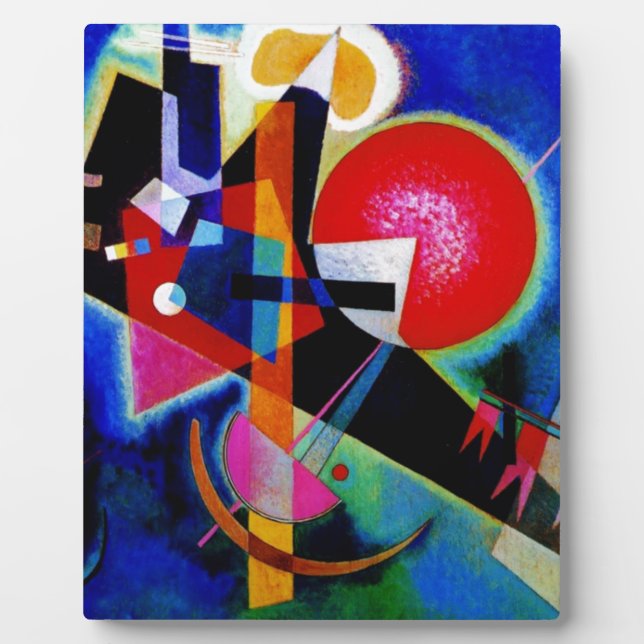 Kandinsky in Abstrakter Blauer Malerei Fotoplatte (Vorderseite)