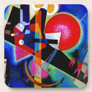 Kandinsky in Abstrakter Blauer Malerei Getränkeuntersetzer
