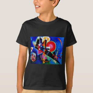 Kandinsky in Abstrakter Blauer Malerei T-Shirt