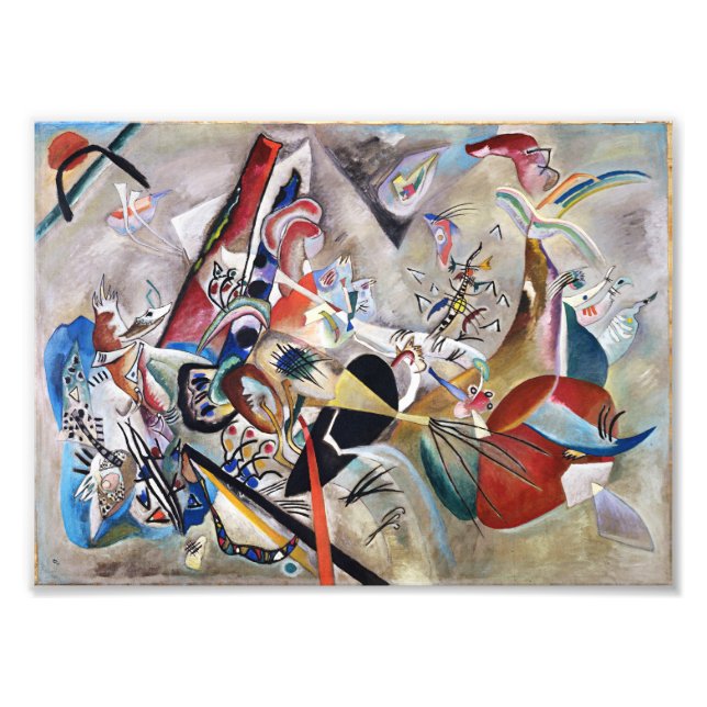 Kandinsky in Grau Fotodruck (Vorne)