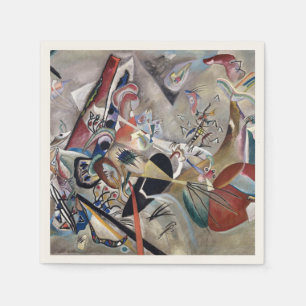 Kandinsky in grauer Abstrakter Kunst Serviette