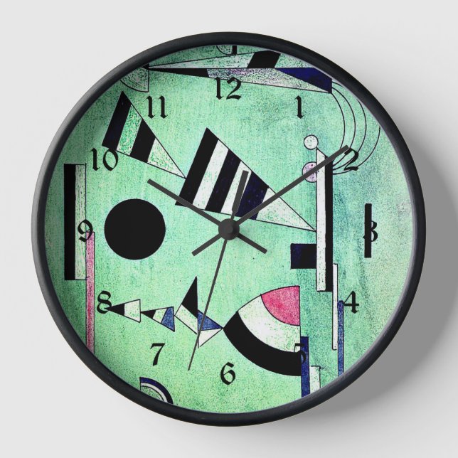 Kandinsky - in Grün getaucht Uhr (Vorderseite)