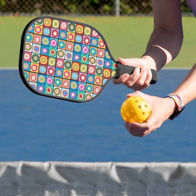 Kandinsky-Inspirierte Kreise Pickleball Schläger (InSitu)