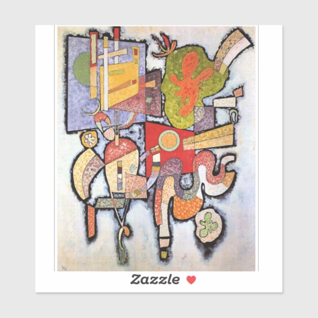 Kandinsky - Komplex Einfach, abstrakte Kunst, Aufkleber (Blatt)
