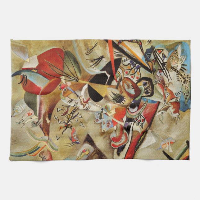 Kandinsky Komposition Abstrakte Malerei Geschirrtuch (Horizontal)
