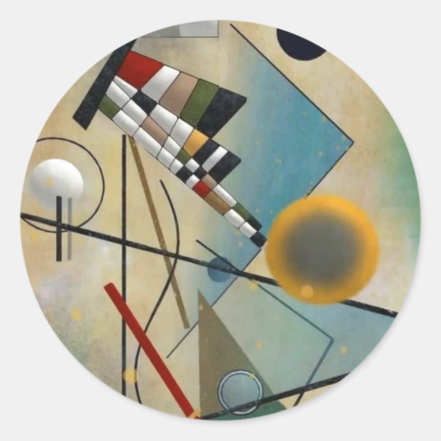 Kandinsky Komposition Abstrakte Malerei Runder Aufkleber (Vorderseite)