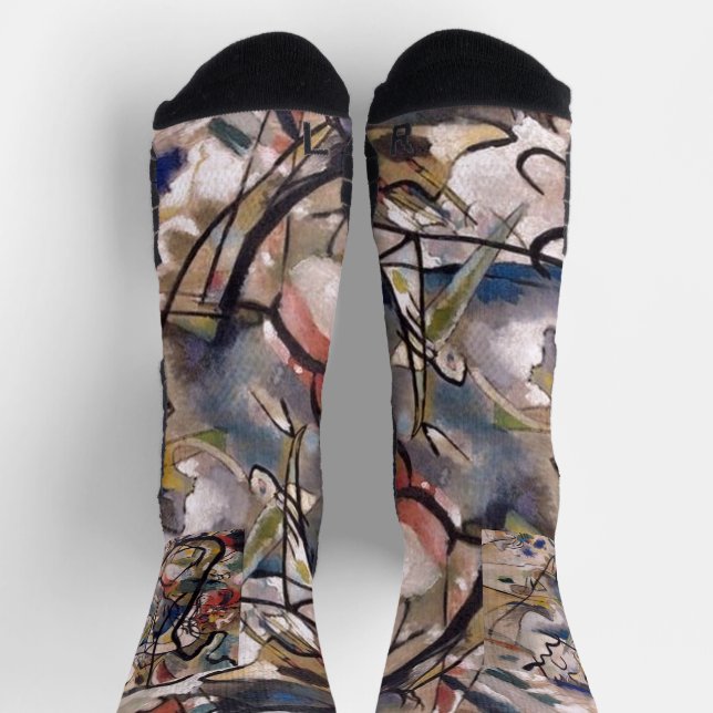 Kandinsky Komposition Abstrakte Malerei Socken (Oben)