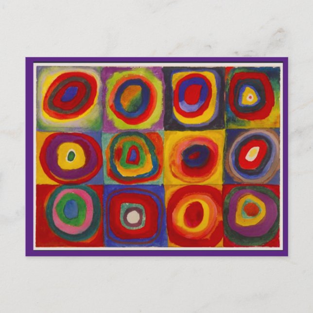 Kandinsky, Konzentrische Kreise, Bildende Kunst Postkarte (Vorderseite)