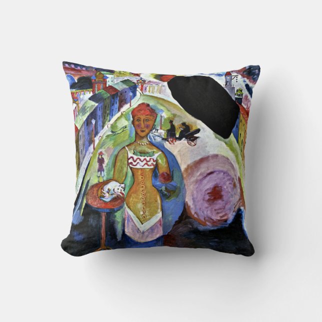 Kandinsky - Lady in Moskau Kissen (Vorderseite)