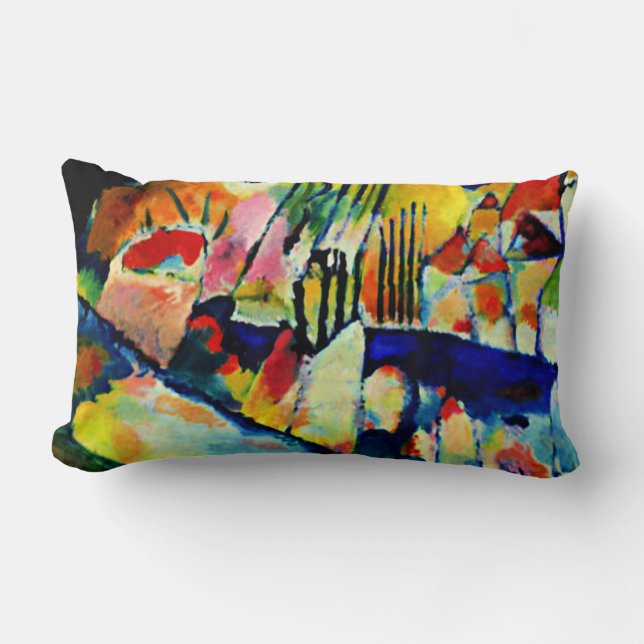 Kandinsky - Landschaft mit Regen Lendenkissen (Vorderseite)