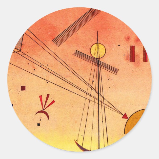 Kandinsky - leichte Befestigung Runder Aufkleber (Vorderseite)