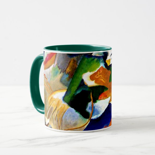 Kandinsky - Malerei mit grüner Mitte Tasse (Vorderseite Links)