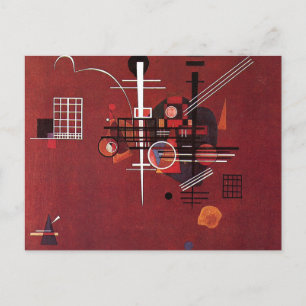Kandinsky - Mattes Rot Postkarte