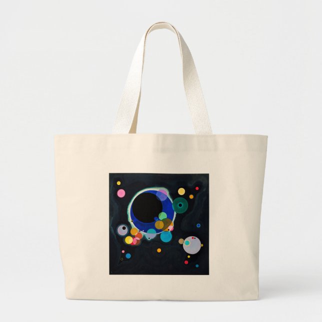 Kandinsky Mehrere Kreise Abstrakt Jumbo Stoffbeutel (Vorne)