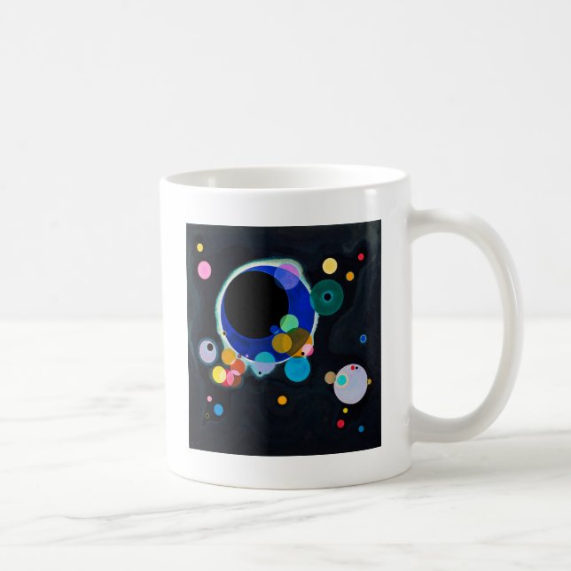 Kandinsky Mehrere Kreise Abstrakt Kaffeetasse (Rechts)