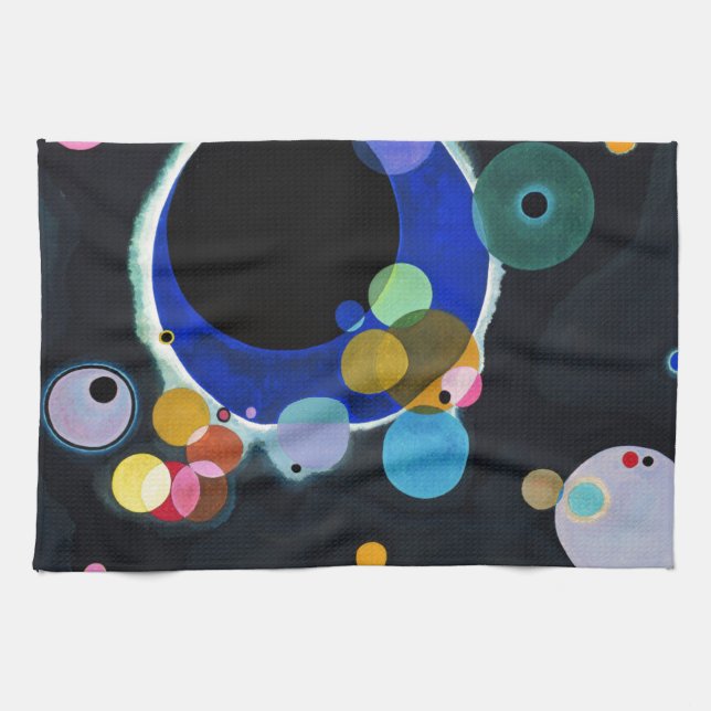 Kandinsky Mehrere Kreise Abstrakt Küchentuch (Horizontal)