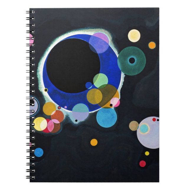 Kandinsky Mehrere Kreise Abstrakt Notizblock (Vorderseite)