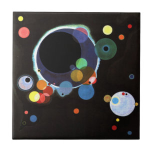 Kandinsky - Mehrere Kreise Fliese