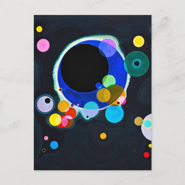 Kandinsky Mehrere Kreise Postkarte (Vorderseite)