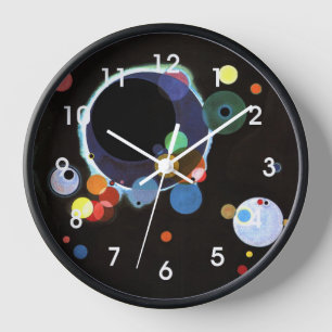 Kandinsky - mehrere Kreise, Uhr