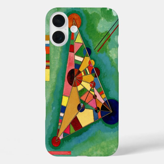 Kandinsky - mehrfarbiges Dreieck iPhone 16 Plus Hülle (Rückseite)