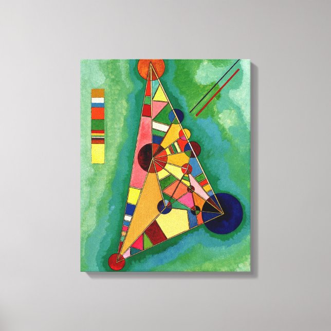 Kandinsky - mehrfarbiges Dreieck Leinwanddruck (Vorderseite)