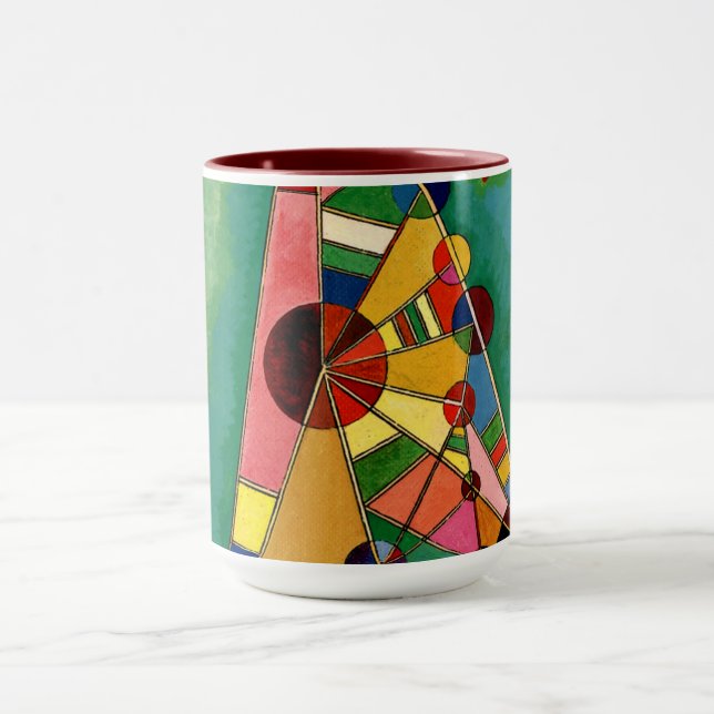 Kandinsky - mehrfarbiges Dreieck Tasse (Zentrum)
