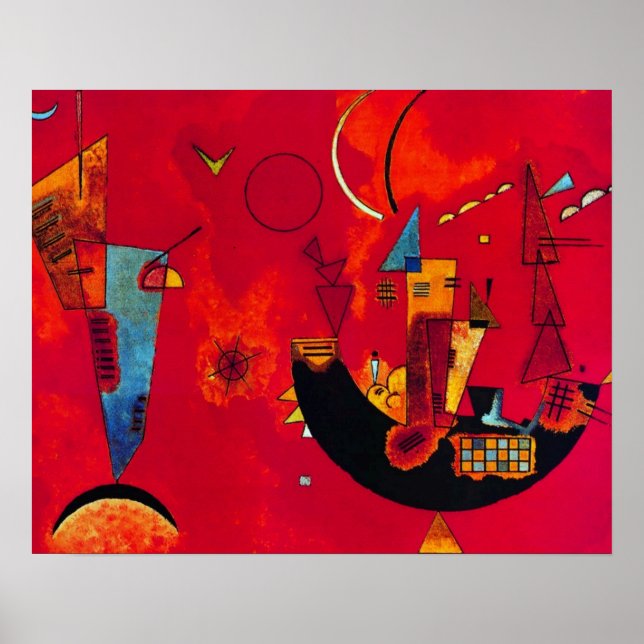 Kandinsky Mit und Gegen Abstraktes Malplakat Poster (Vorne)