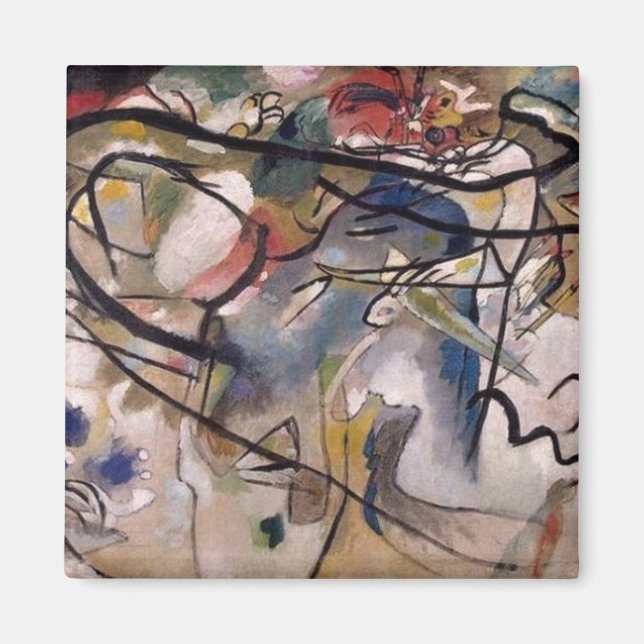 Kandinsky Modernes Abstraktes Kunstwerk Magnet (Vorne)