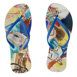 Kandinsky Modernes Abstraktes Malwerk Flip Flops