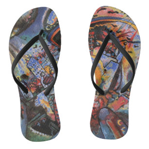 Kandinsky Moscow I Cityscape Abstrakt Art Flip Flops