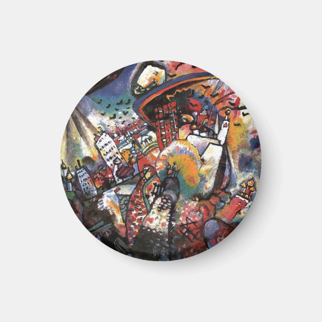 Kandinsky Moscow I Cityscape Abstrakt Art Magnet (Vorne)