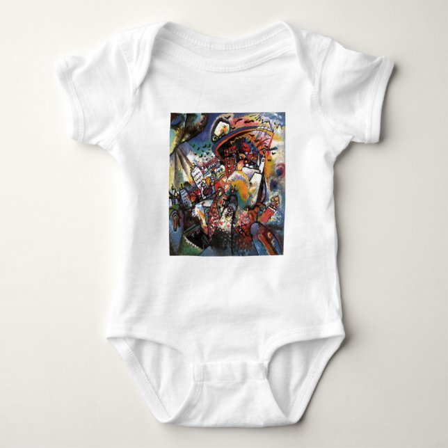 Kandinsky Moscow I Cityscape Abstrakte Malerei Baby Strampler (Vorderseite)