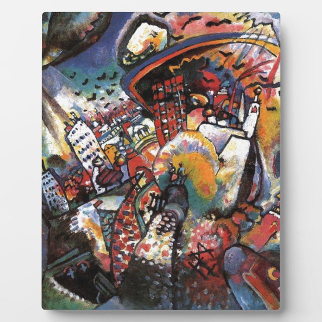 Kandinsky Moscow I Cityscape Abstrakte Malerei Fotoplatte (Vorderseite)