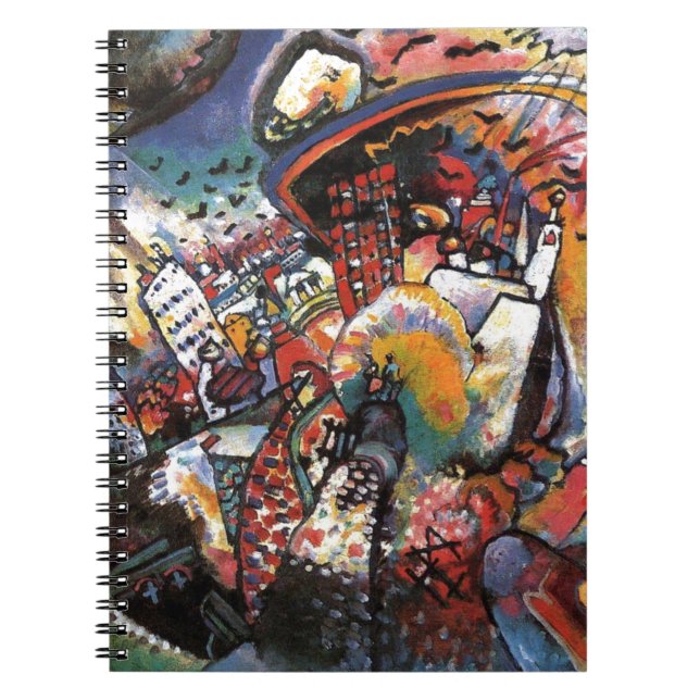 Kandinsky Moscow I Cityscape Abstrakte Malerei Notizblock (Vorderseite)