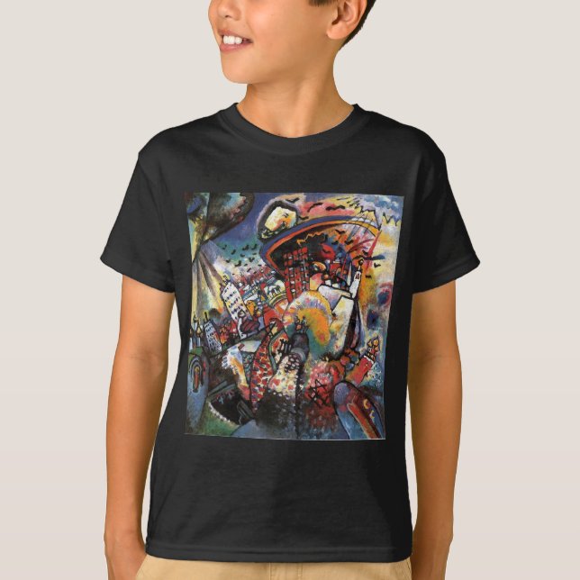 Kandinsky Moscow I Cityscape Abstrakte Malerei T-Shirt (Vorderseite)