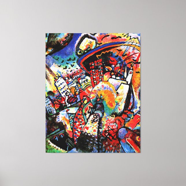 Kandinsky - Moskau I, buntes Stadtbild Leinwanddruck (Vorderseite)