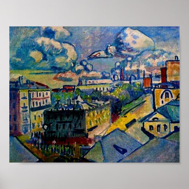 Kandinsky - Moskau, Zubovskaya-Platz, Studie Poster (Vorne)