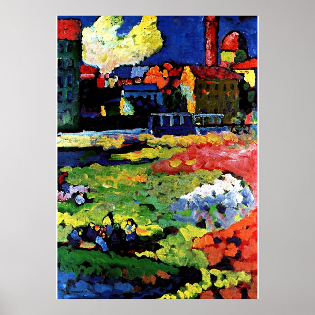 Kandinsky - München-Schwabing mit der Kirche St. Poster (Vorne)
