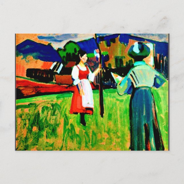 Kandinsky - Murnau, Gabrielle Munter Painting Postkarte (Vorderseite)