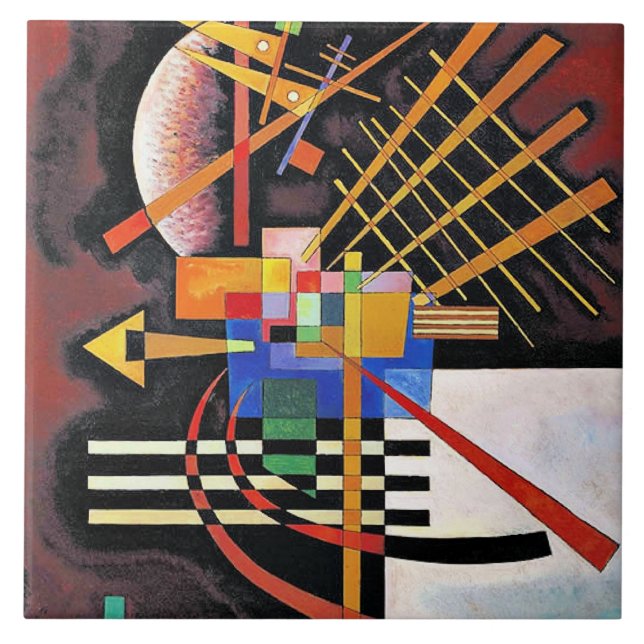 Kandinsky - Oben und Links, Fliese (Vorderseite)