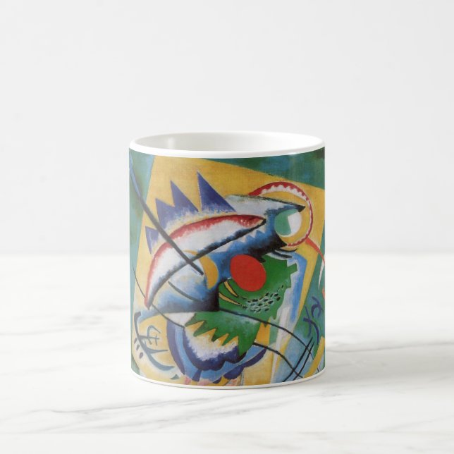 Kandinsky Oval Red Abstrakt Painting Kaffeetasse (Mittel)